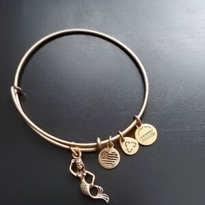 Gold Charm Bangle Bracelet